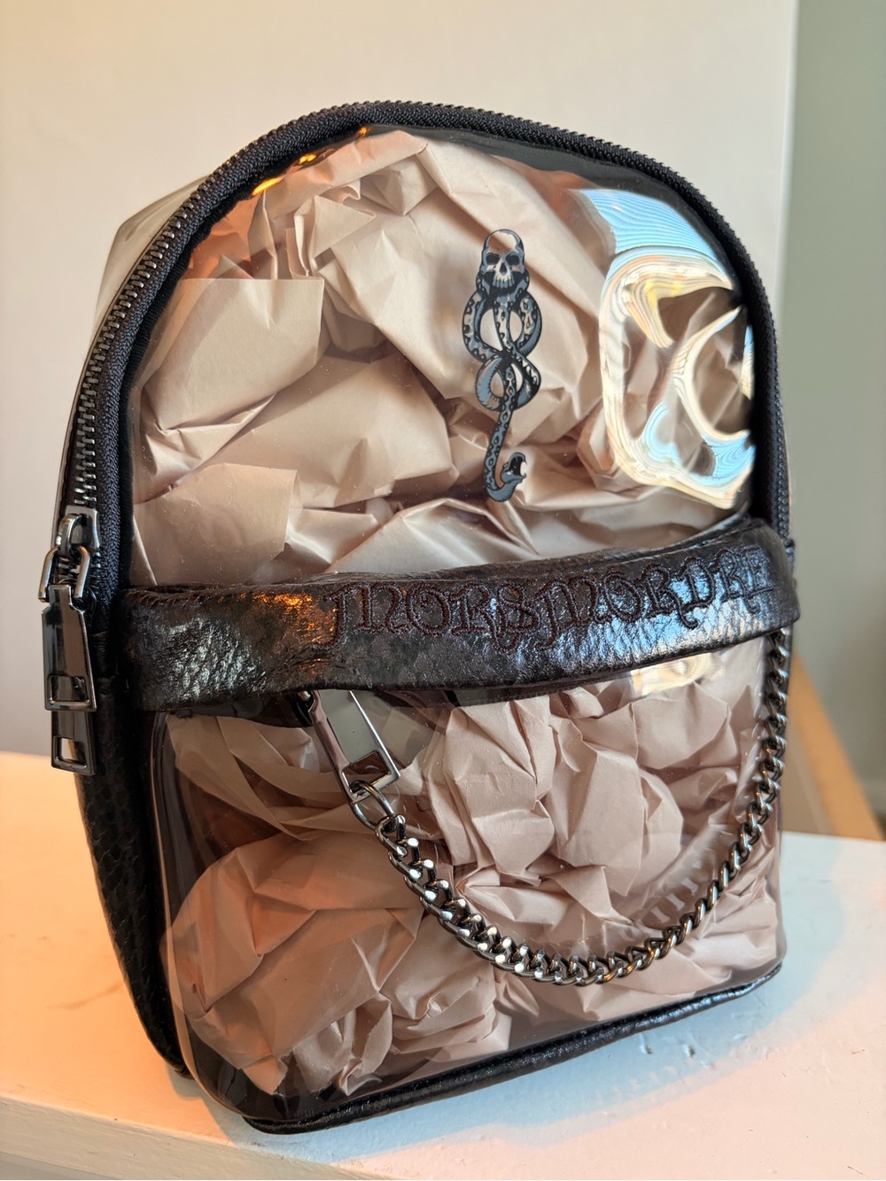 Harry Potter Dark Mark Mini Clear Backpack NWT Universal Studios, Morsmordre